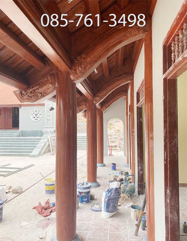 sơn giả gỗ ngoài trời nhà thờ
