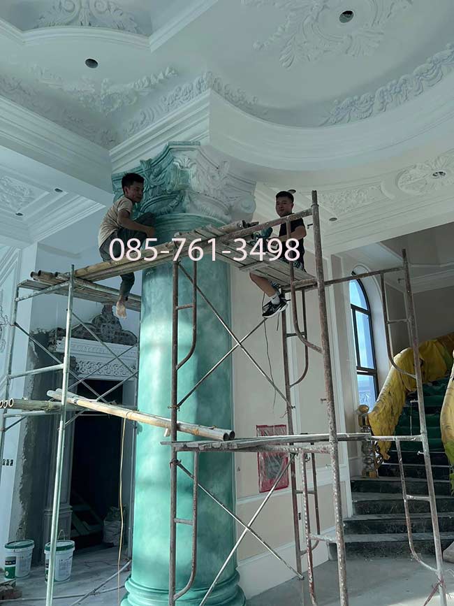thi công sơn giả đá cẩm thạch 