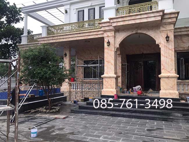 sơn giả đá cẩm thạch mặt tiền