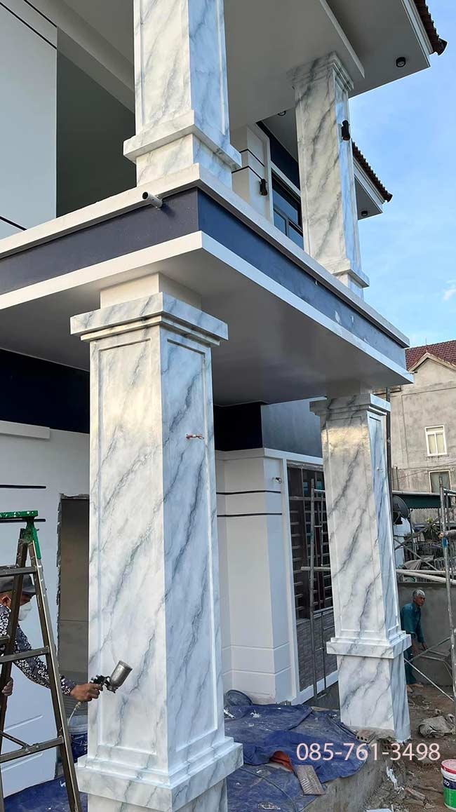 giả đá cột ngoài trời