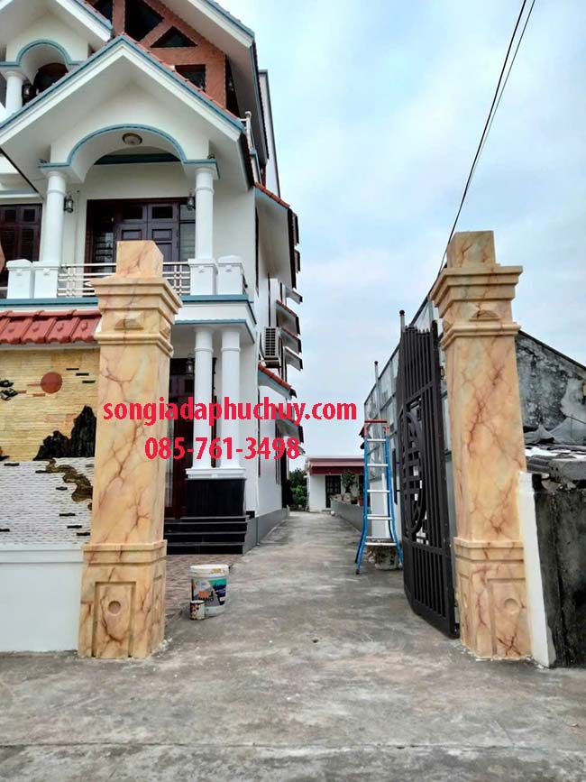 sơn giả đá trụ cổng