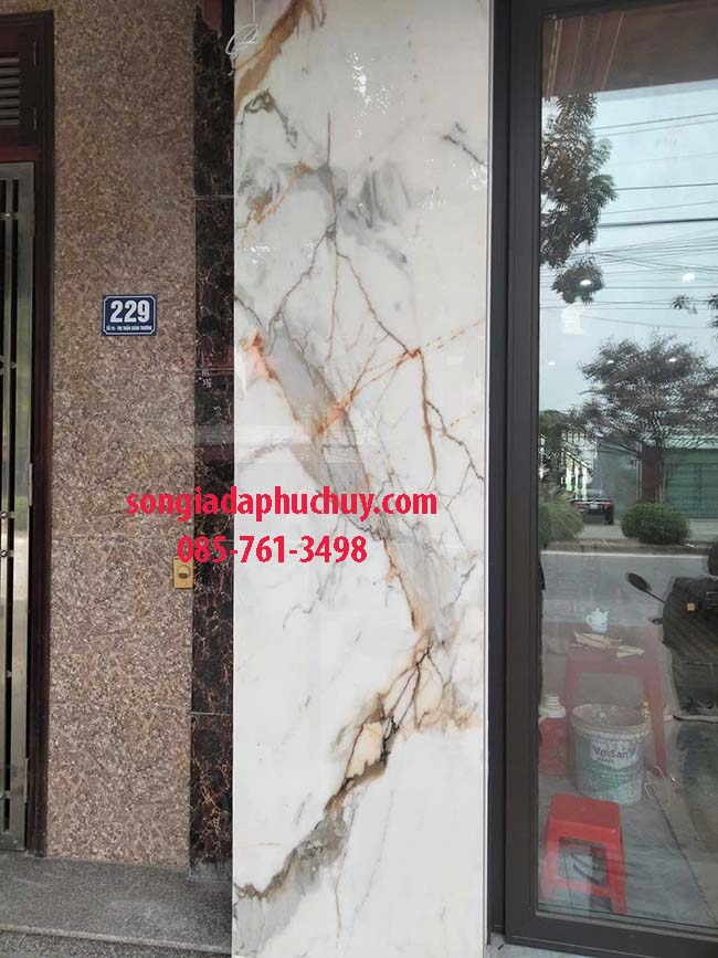 sơn giả đá trắng xám sang trọng