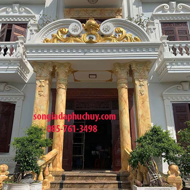 sơn giả đá mặt tiền