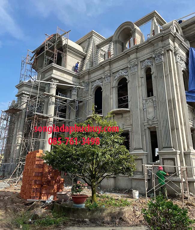 chuẩn bị thi công sơn giả đá