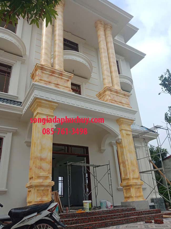 sơn giả đá mặt tiền