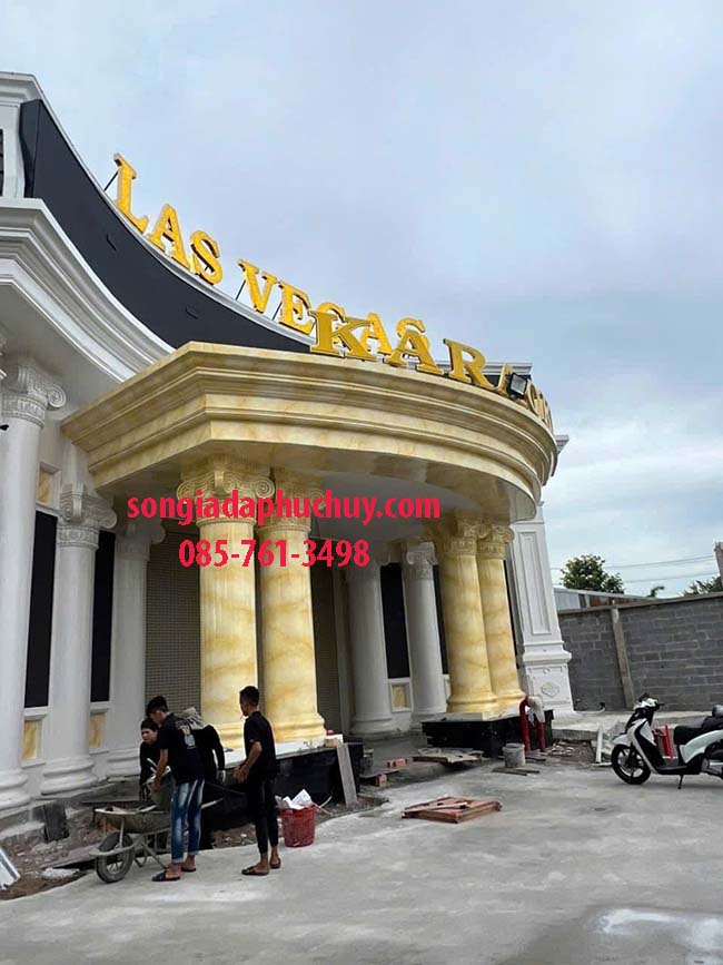 sơn giả đá mặt tiền