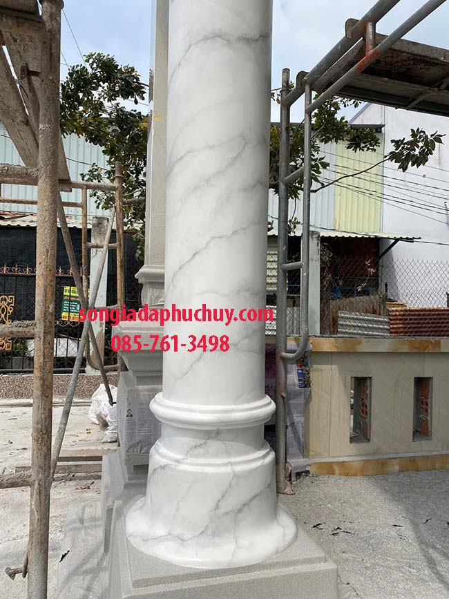 sơn cột giả đá vân mây