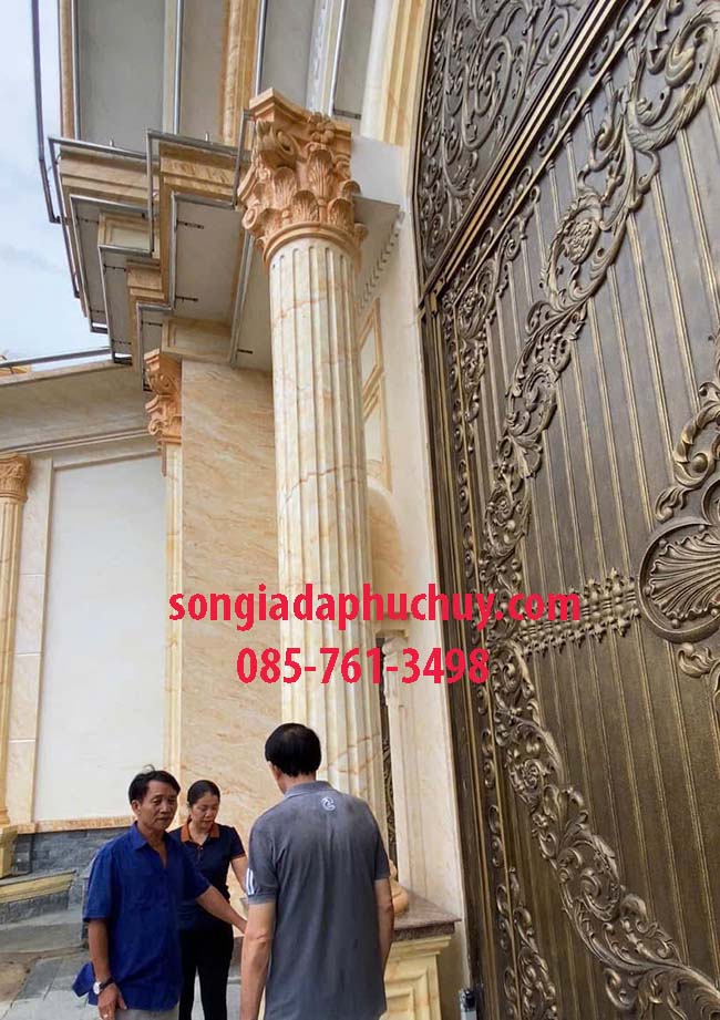 cột sơn giả cẩm thạch