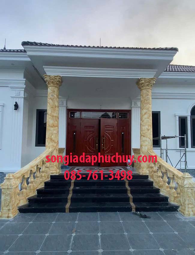 sơn giả đá mặt tiền