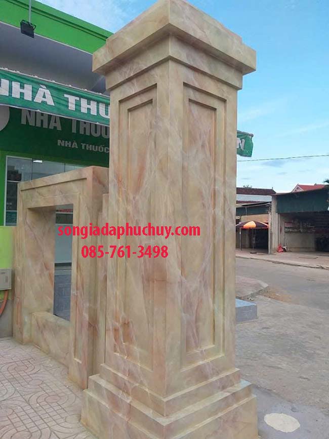 mẫu cột vuông sơn giả đá đẹp