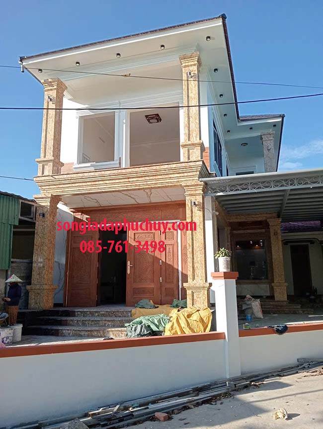 sơn giả đá mặt tiền