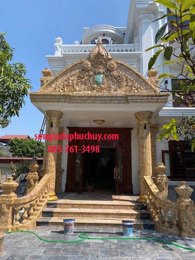 trang trí mặt tiền giả đá