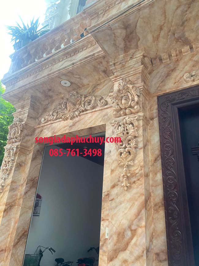 mẫu giả đá cẩm thạch mặt tiền