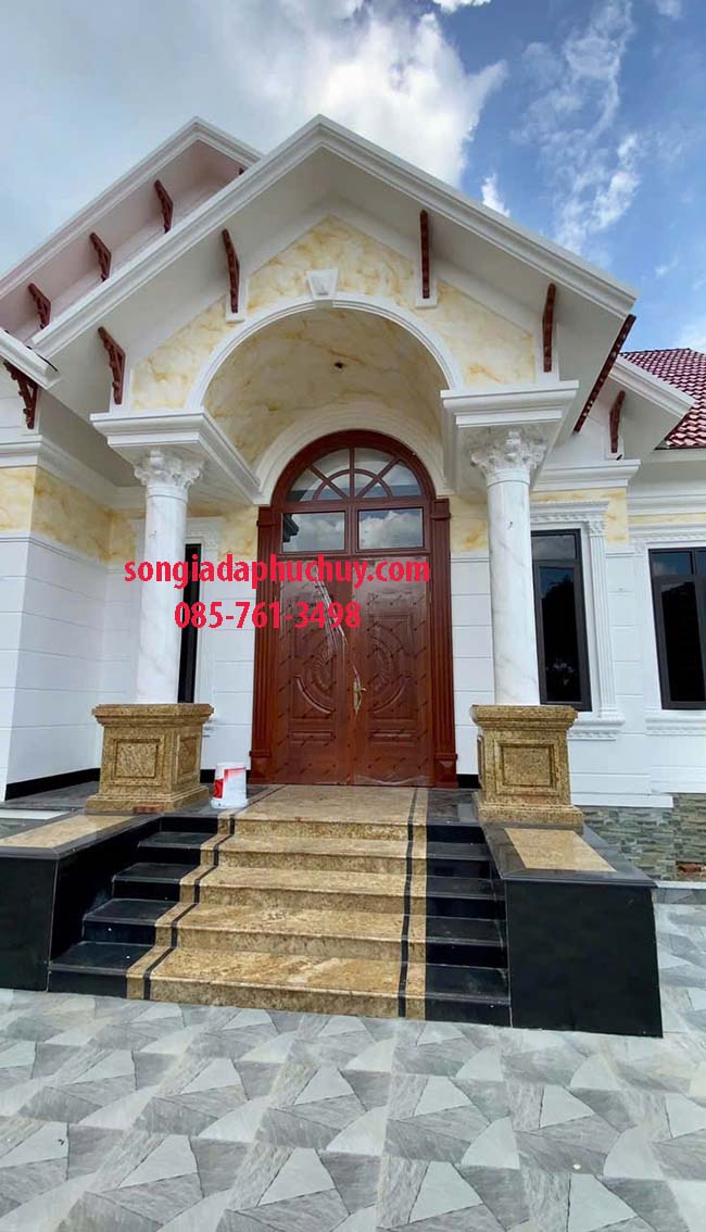 tường sơn giả đá đẹp