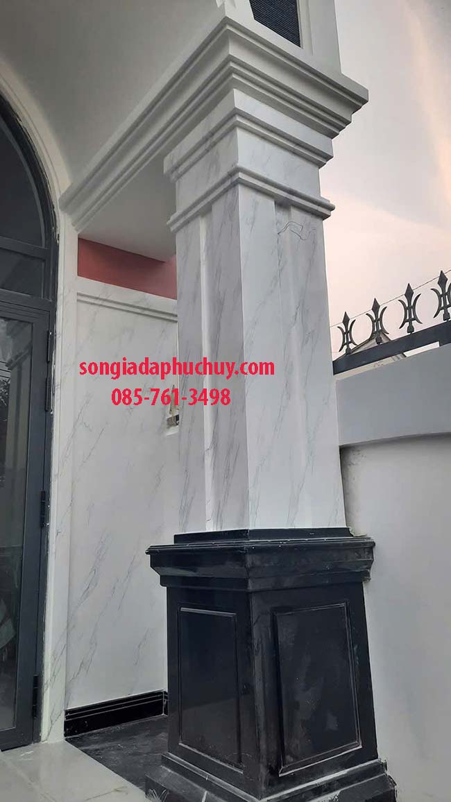 sơn giả đá cột vuông