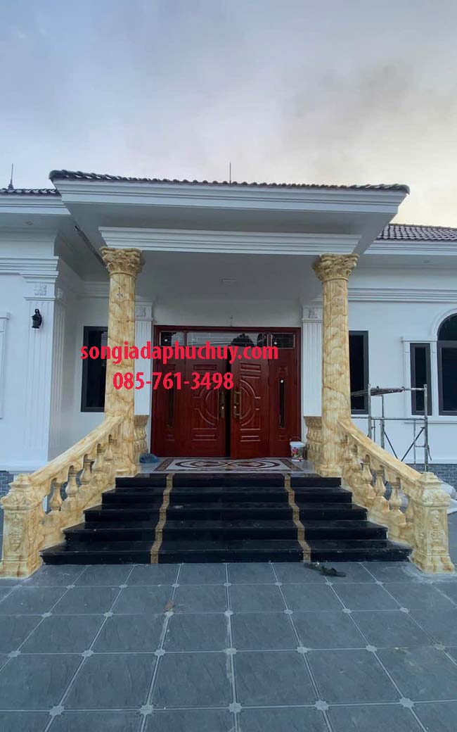 sơn giả vân đá mặt tiền