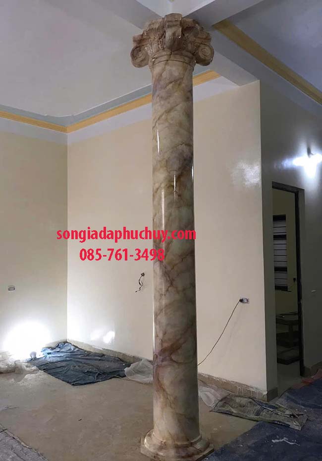 cột tròn sơn giả đá cẩm thạch