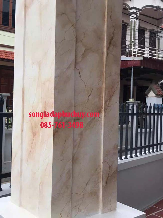 cột vuông sơn giả đá cẩm thạch giá rẻ 