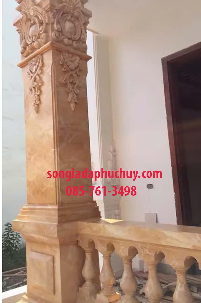 cột vuông sơn giả đá