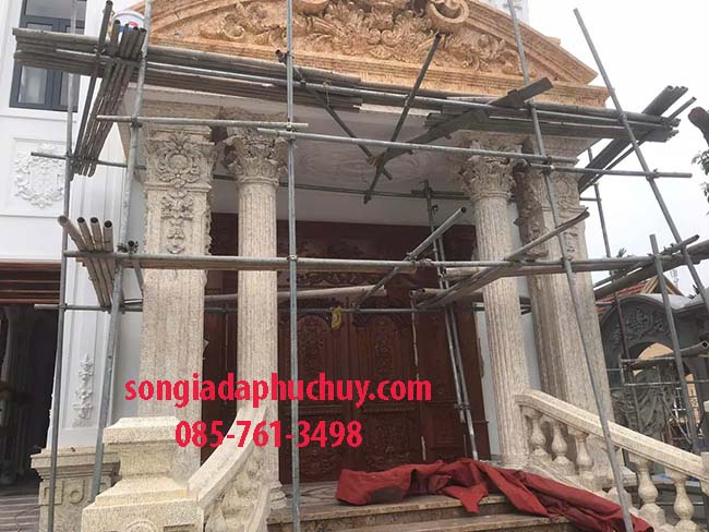 sơn giả đá mặt tiền