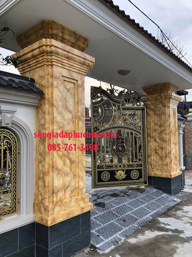 sơn giả đá trụ cổng