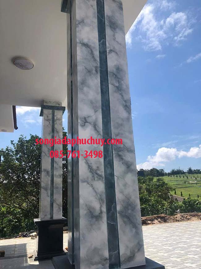 cột vuông sơn giả đá