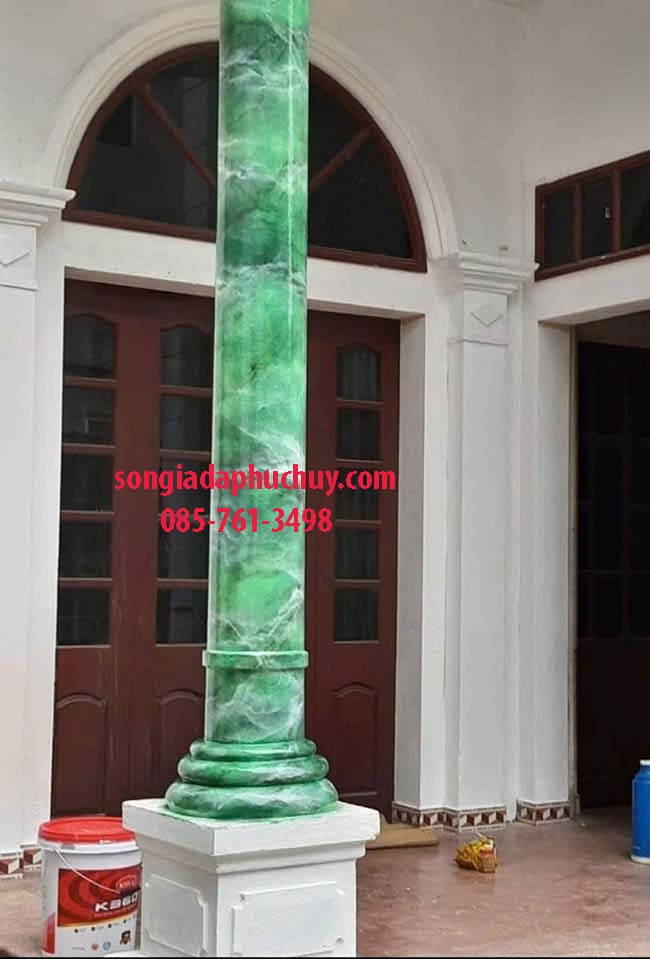 sơn giả đá quy trình thi công cột