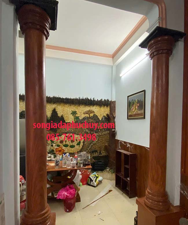 cột tròn sơn giả gỗ