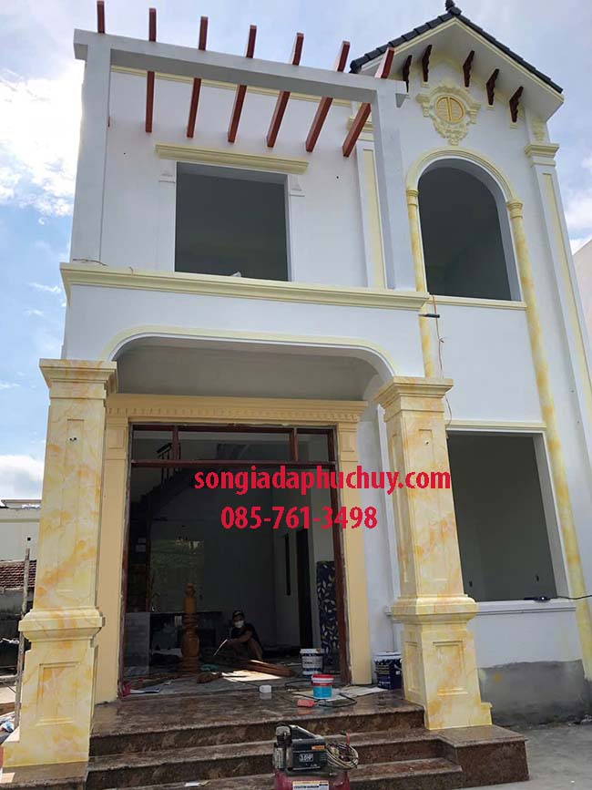 giả đá cẩm thạch cột vuông
