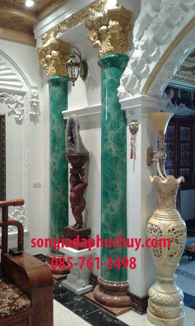 cột màu xanh giả cẩm thạch
