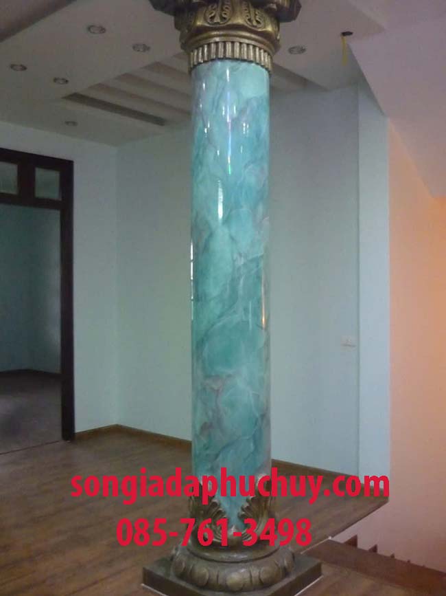 cột giả đá cẩm thạch xanh