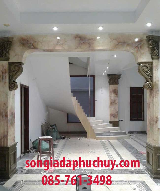 sơn giả đá 3d nội thất