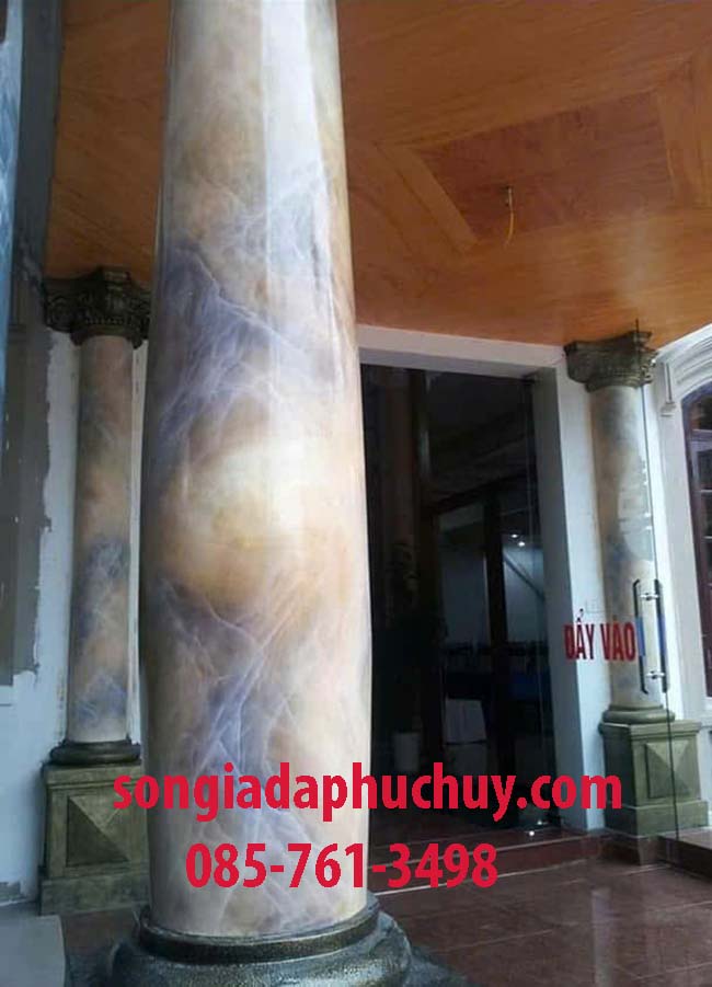 cột tròn giả đá 3d