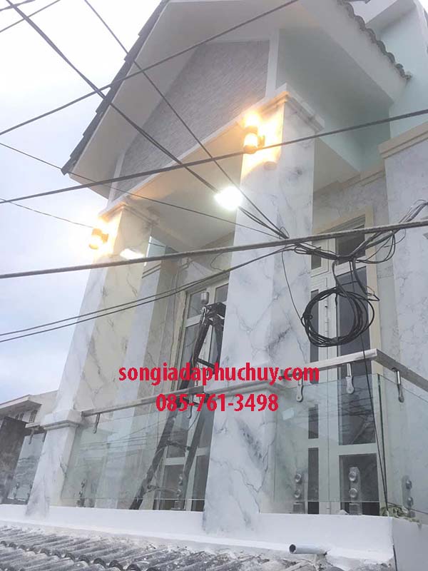 bảng giá sơn giả đá ngoại thất cột vuông