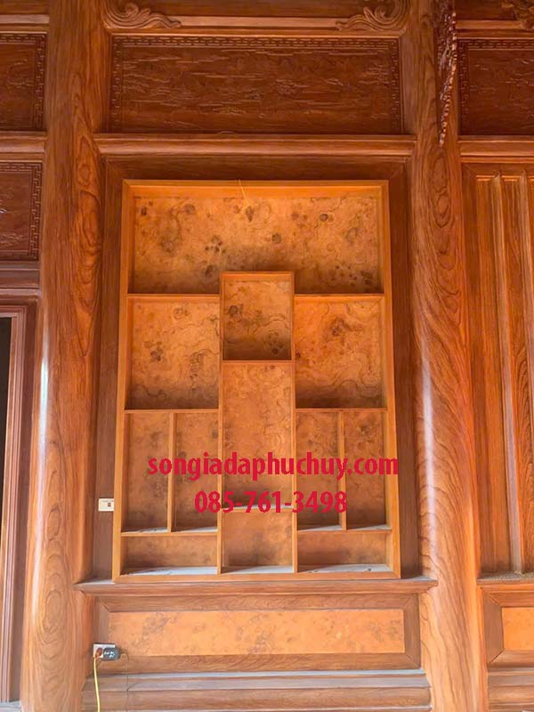 trang trí vách giả gỗ
