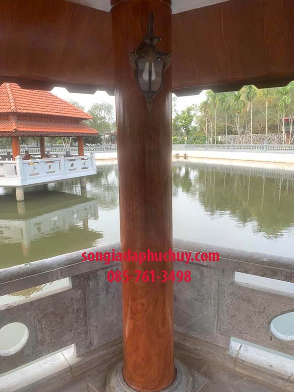 vẽ vân gỗ cột tròn