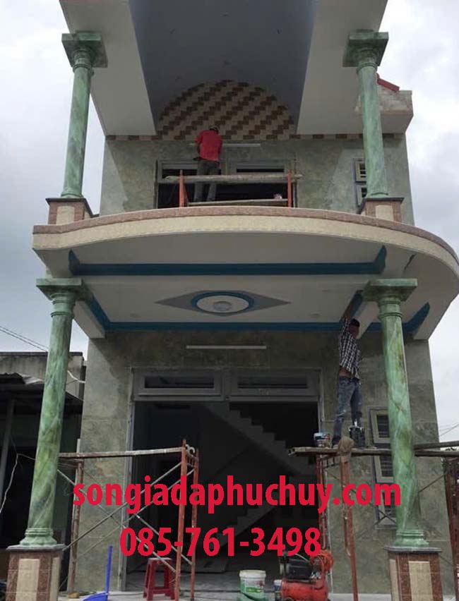 sơn giả đá mặt tiền