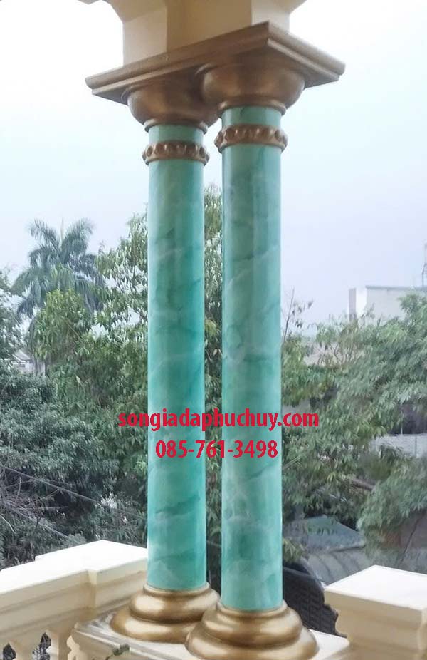 cột giả cẩm thạch màu xanh