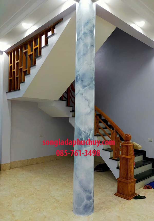 cột sơn giả đá cao cấp trong nhà