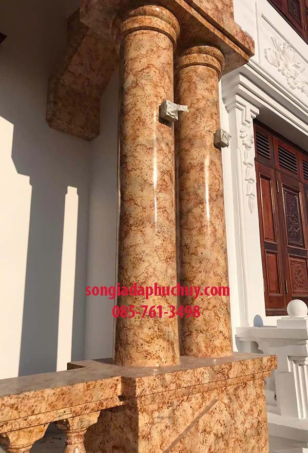 giả đá hoa cương cột tròn