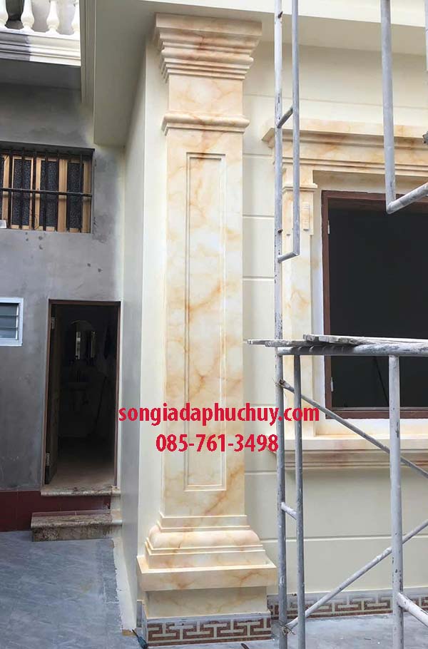 cột vuông giả đá ngoài trời