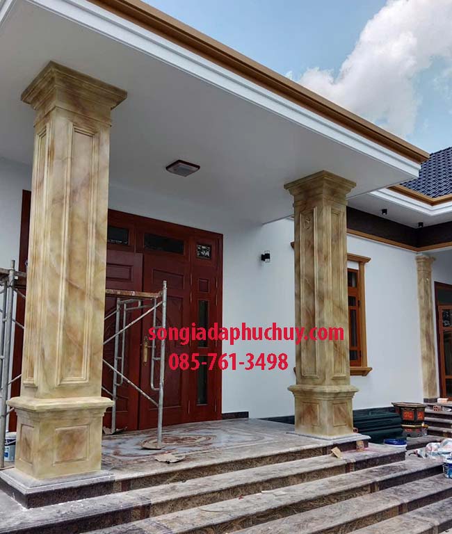 sơn vân đá mặt tiền