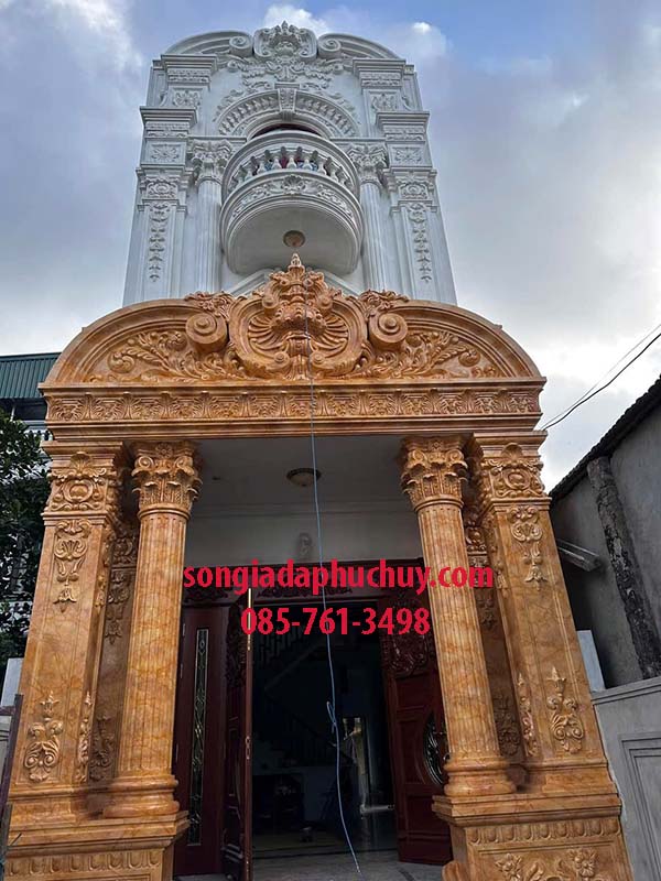 sơn giả đá màu vàng