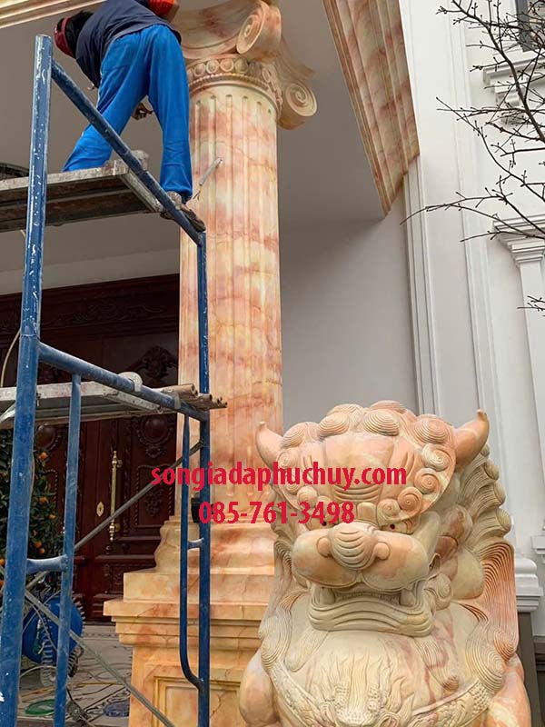sơn vân đá mặt tiền