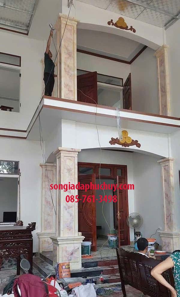cột vuông giả đá đẹp