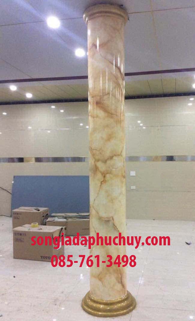 sơn giả đá cột trong nhà