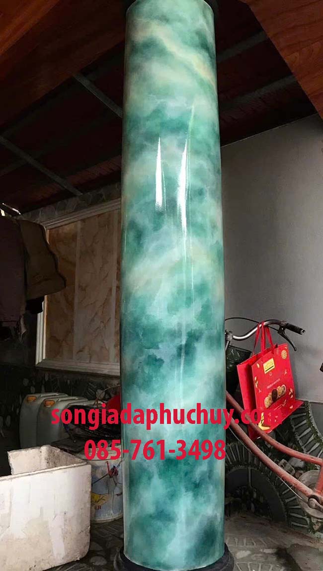 cột giả cẩm thạch xanh