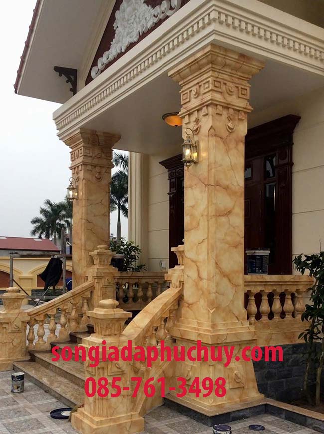 sơn giả đá mặt tiền