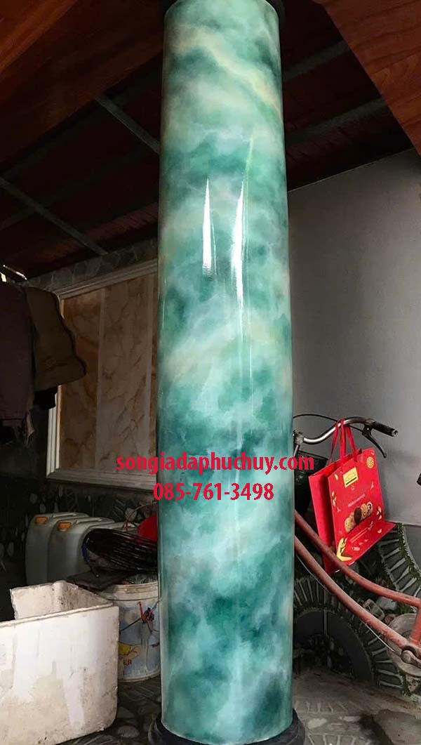 sơn giả đá màu xanh