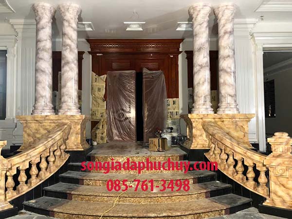 sơn giả đá mặt tiền